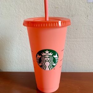 Starbucks color changing cold cup in peach!